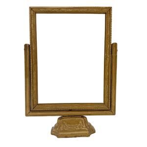 vintage Swivel wooden Picture Frame painted gold 8.5" x 6.5" photo or mirror